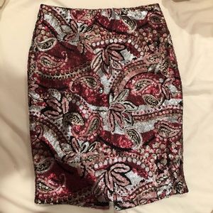 NWOT Sequin highwaist knee-length skirt